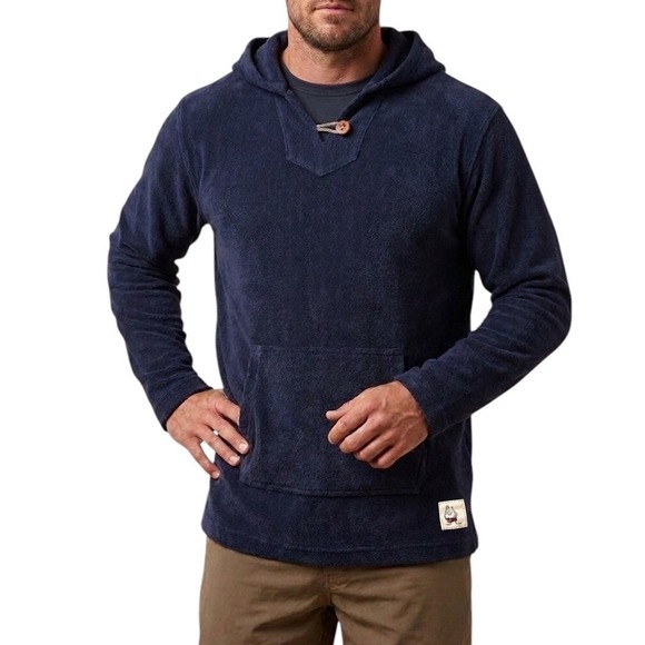 Birdwell Beach Britches Other - Birdwell Beach Britches Mens Navy Terry Cloth Baja Hoodie Birdie Patch Large